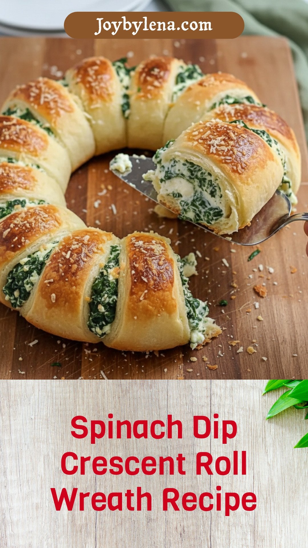 Spinach Dip Crescent Roll Wreath