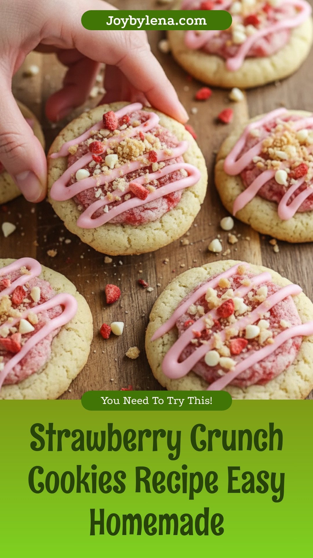 Strawberry Crunch Cookies