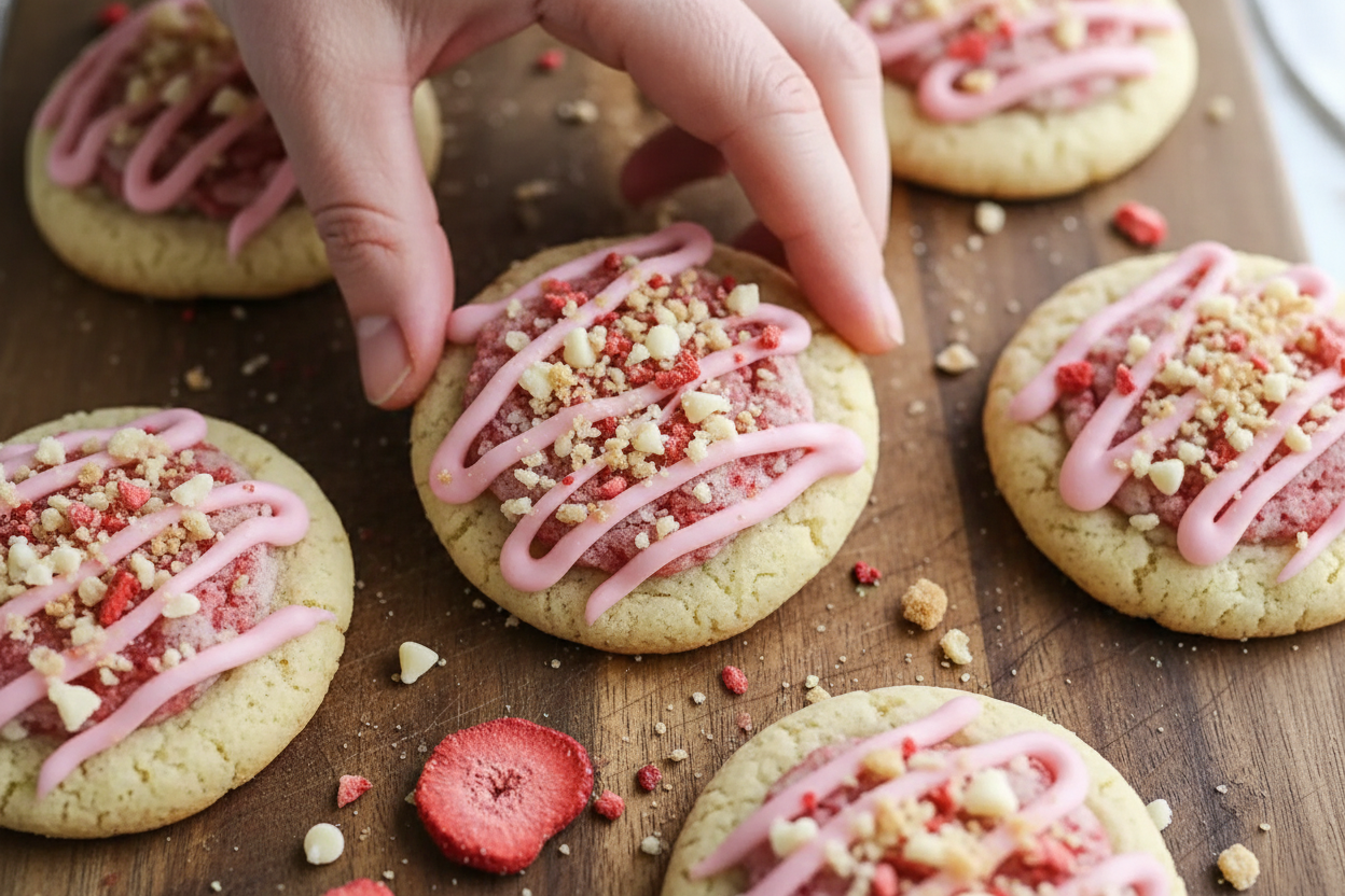 Strawberry Crunch Cookies Recipe Easy Homemade