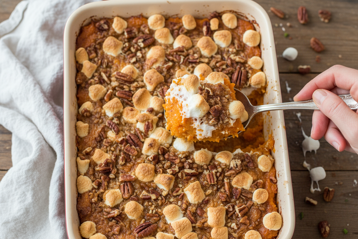 Sweet Potato Casserole with Marshmallows Recipe
