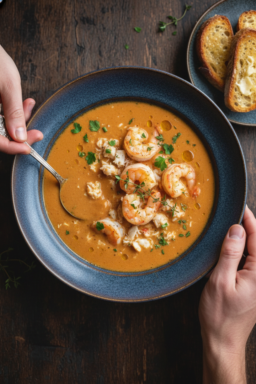 Crab and Shrimp Seafood Bisque: A Comforting Delight