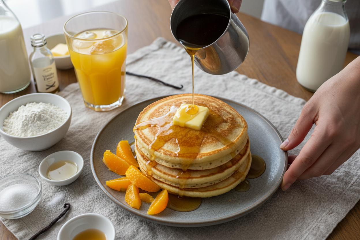 Fluffy Eggless Pancakes Recipe